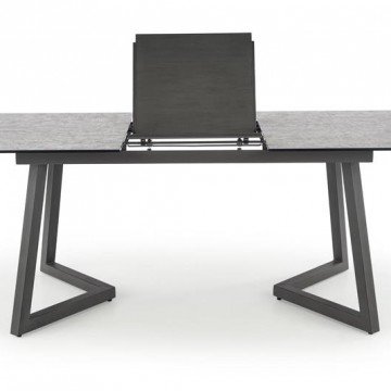 Фото2.Стол раскладной TIZIANO 160 (210) x90 Halmar светло-серый/темно-серый